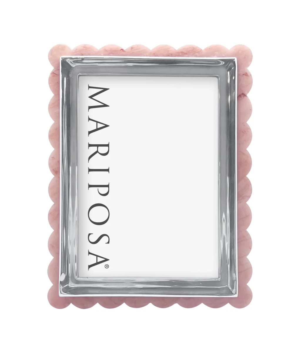 Pink Acrylic Scallop 5x7 Frame