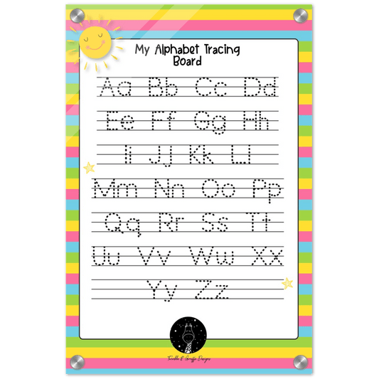 ABC Tracing Board, English Alphabet Tracing Board, Acrylic Dry Erase Board, Personalized Gifts