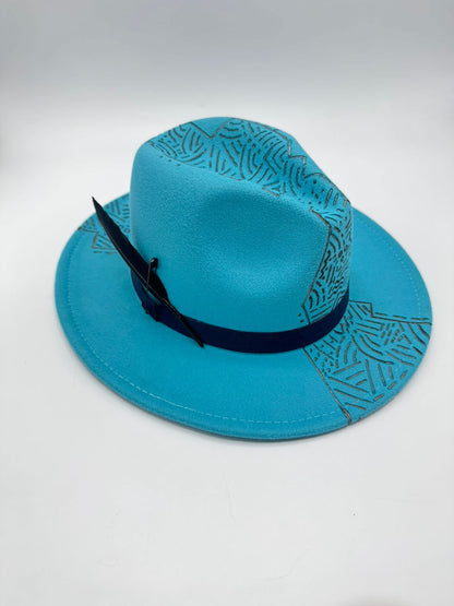 Handcrafted Tiffany blue fedora