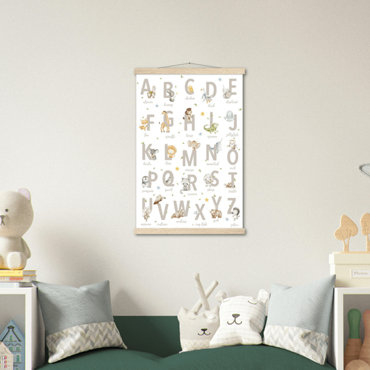 Alphabet Premium Matte Paper Poster with Hanger