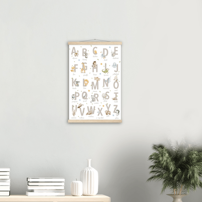 Alphabet Premium Matte Paper Poster with Hanger