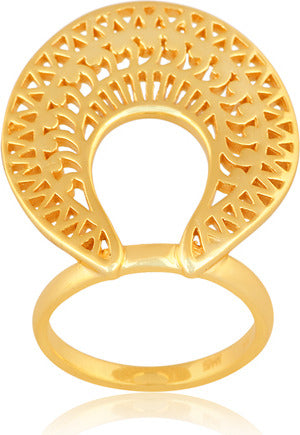 ARABESQUE FILIGREE RING GOLD PLATED STERLING SILVER