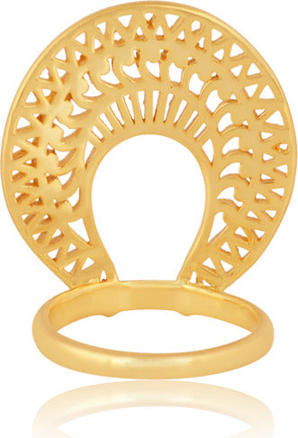 ARABESQUE FILIGREE RING GOLD PLATED STERLING SILVER