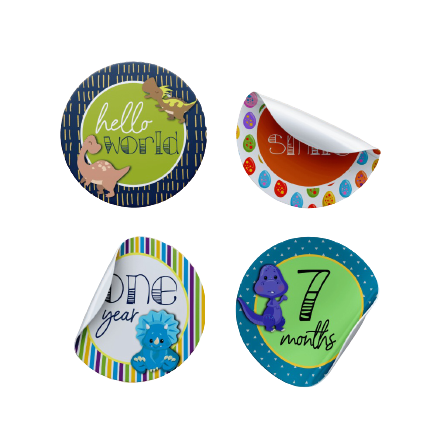 Baby Dino Milestone Stickers