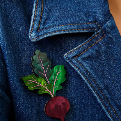 Beetroot Brooch