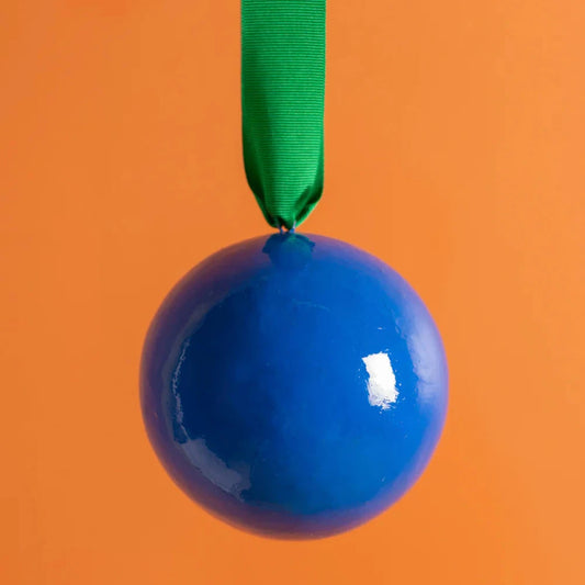 Blue  Block Bauble