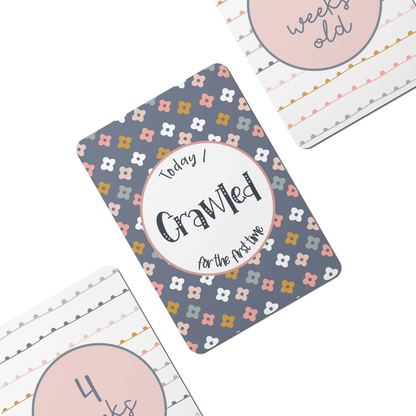 Boho Rainbows Baby Milestone Cards - Set of 25