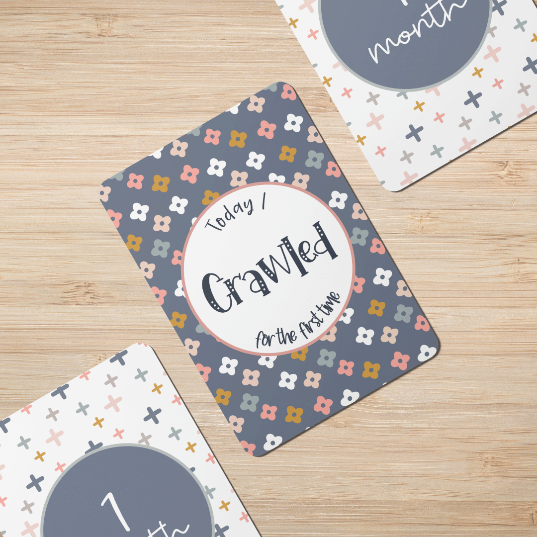 Boho Rainbows Baby Milestone Cards - Set of 25