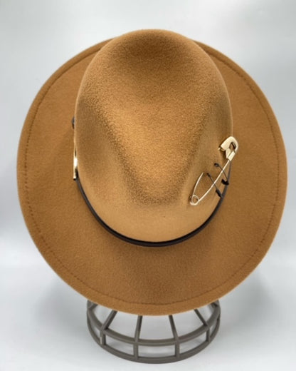 Brown fedora with a touch