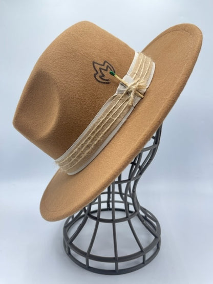 brown fedora with a twist