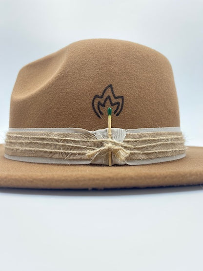 brown fedora with a twist