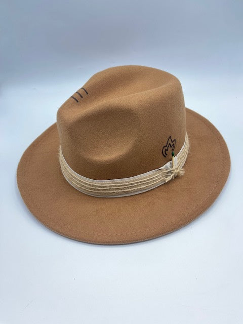 brown fedora with a twist