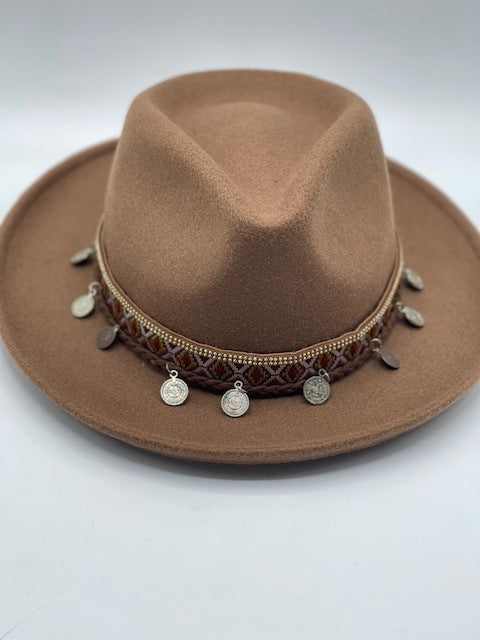 Brown fedora with