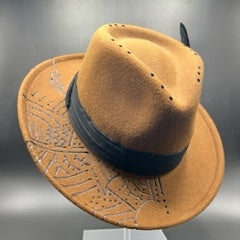 Brown handcrafted fedora