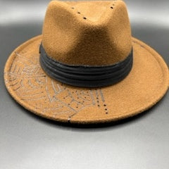 Brown handcrafted fedora