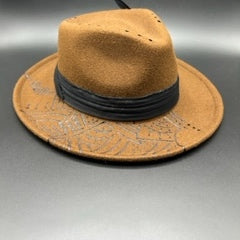 Brown handcrafted fedora