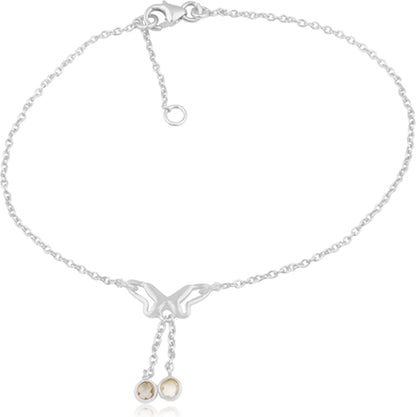 Butterfly Ankle Chain Sterling Silver