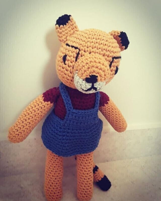 Charlie the Cheetah - crochet cuddly toy