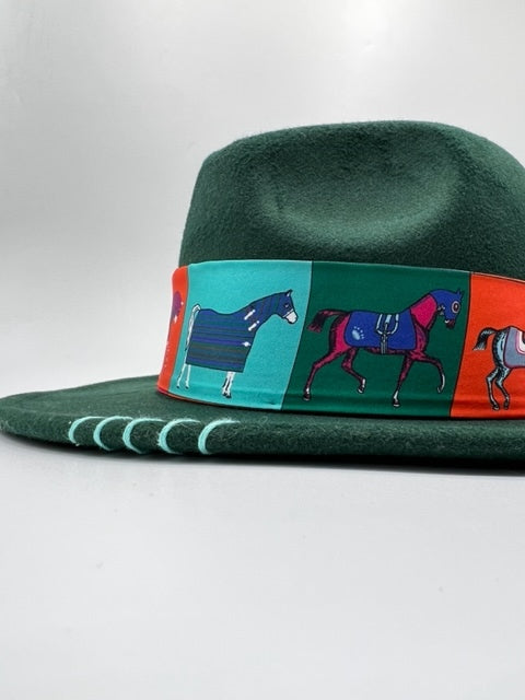 Chic royal green fedora