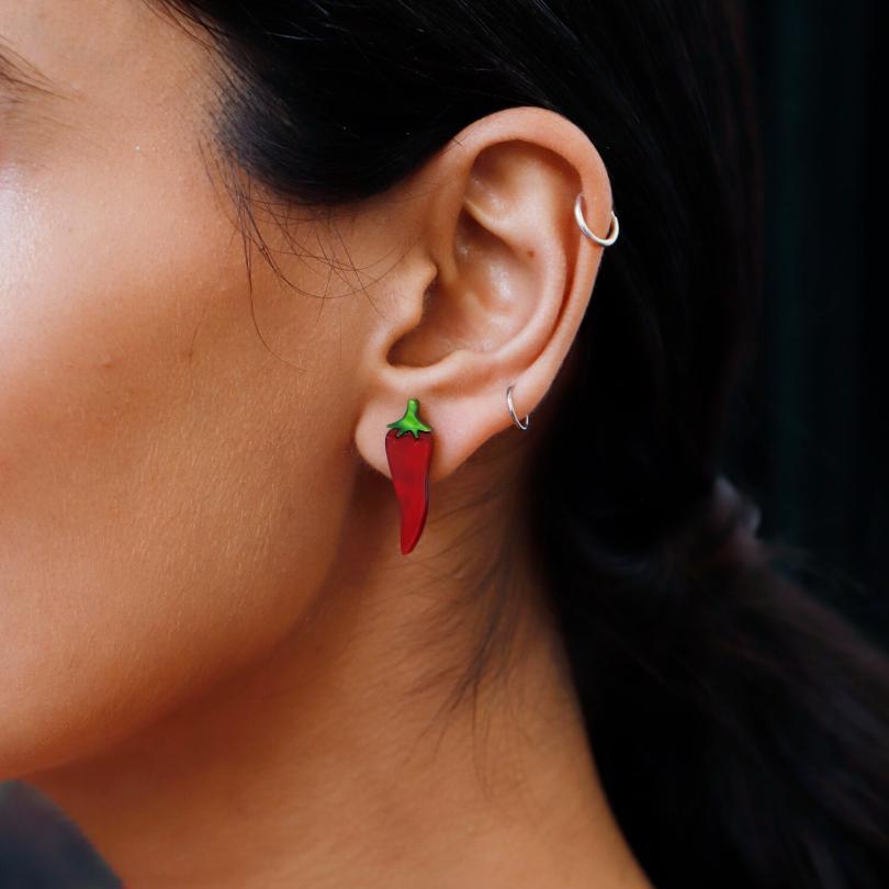 Chilli Pepper Studs