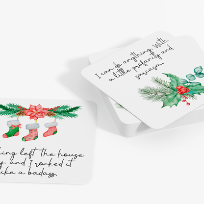 Christmas Mini Sweary Affirmation Cards