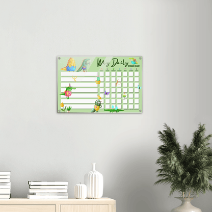 Crocodile Acrylic Print, Personalized Reward Chart, Acrylic Chore Chart, Kids Responsibility Chat, Dry Erase Chore Chart