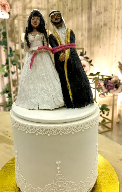 Customized couple's cake topper