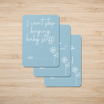 Dandelion in Blue Pregnancy Milestone Cards - Set of 30