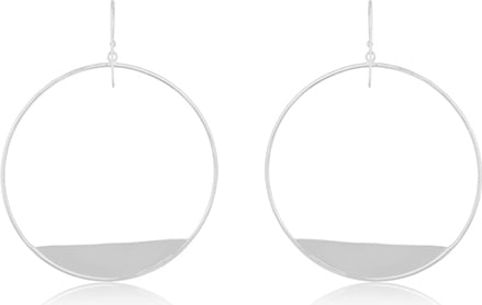 Dangling Hoops Sterling Silver