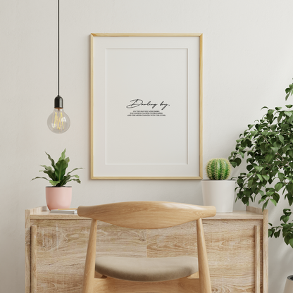 Darling Boy Poster Print (A3 , Wooden Frame)