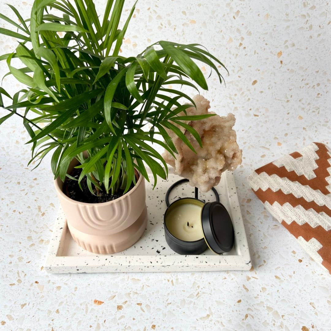 Decorative Eco-Friendly Rectangular Terrazzo Versatile Tray