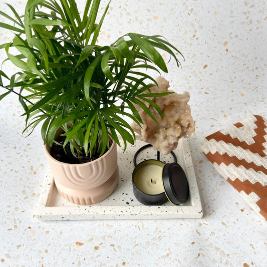 Decorative Eco-Friendly Rectangular Terrazzo Versatile Tray