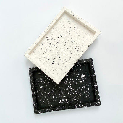 Decorative Eco-Friendly Rectangular Terrazzo Versatile Tray