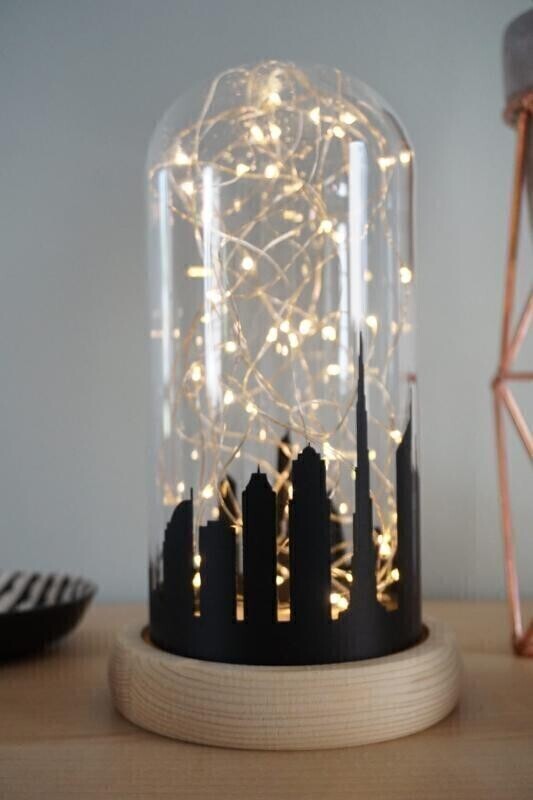 Dubai Skyline Lightdome - Black