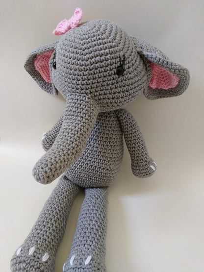 Ellie the Elephant, handmade crochet toy