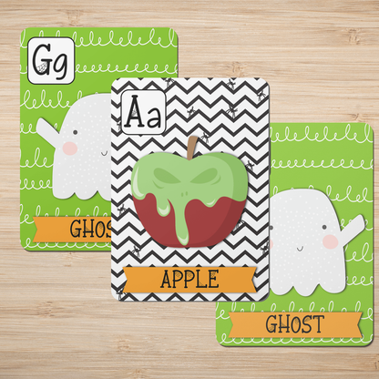 English Alphabet Cards - Halloween Edition