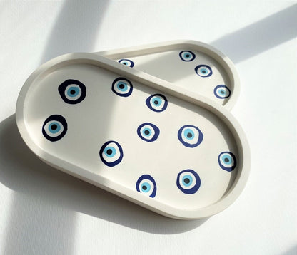 Evil Eye Eco-Friendly Oval Versatile Trinket Tray