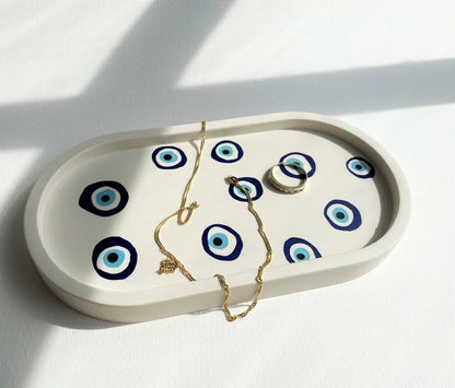 Evil Eye Eco-Friendly Oval Versatile Trinket Tray