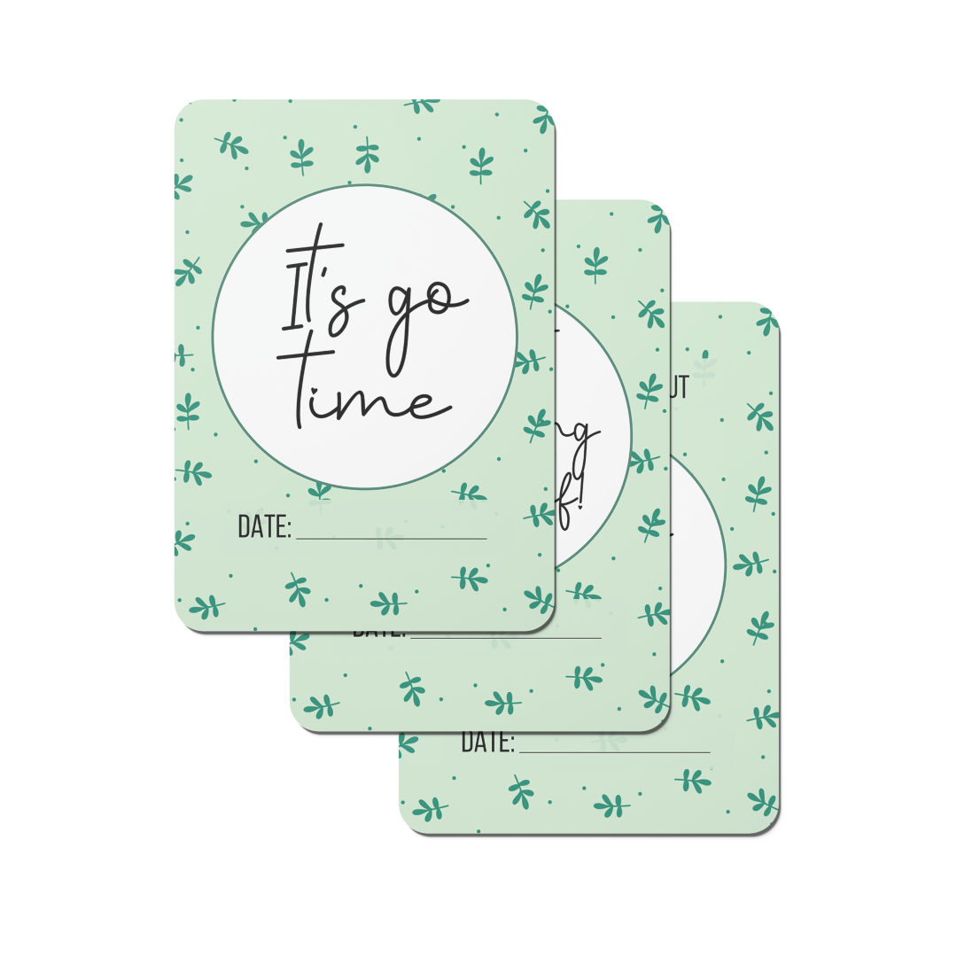 Forest Green Pregnancy Milestone Cards - Set of 30