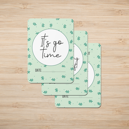 Forest Green Pregnancy Milestone Cards - Set of 30