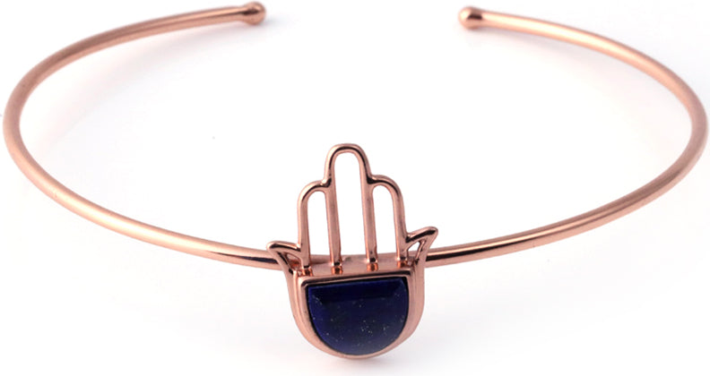 Hamsa Open Ended Cuff Bracelet Sterling SIlver