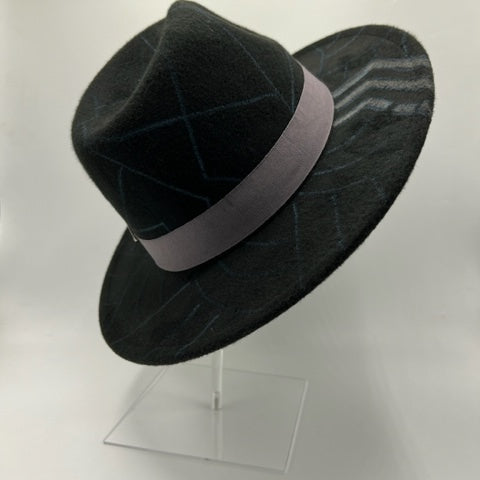 Hand drawn black fedora