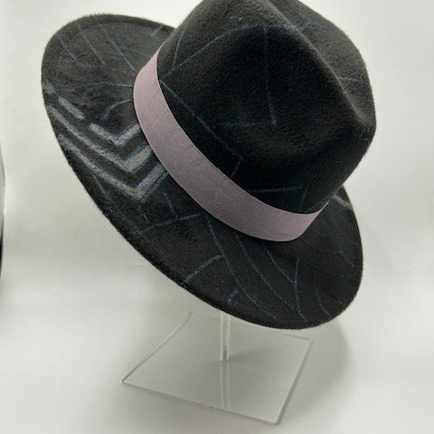 Hand drawn black fedora