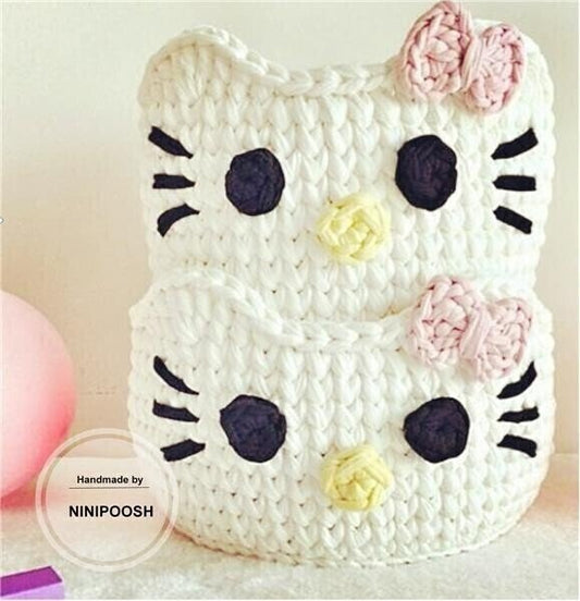 Handmade Baby nursery decor / storage hello-kitty basket