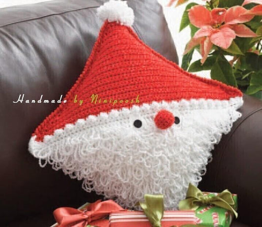 HAPPY HOLIDAYS SANTA PILLOW