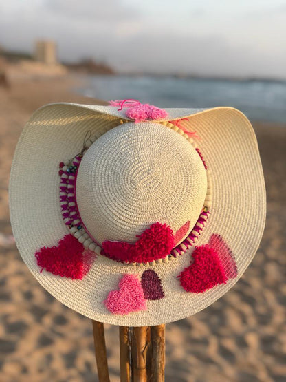 Heart tote Bag and Hat set