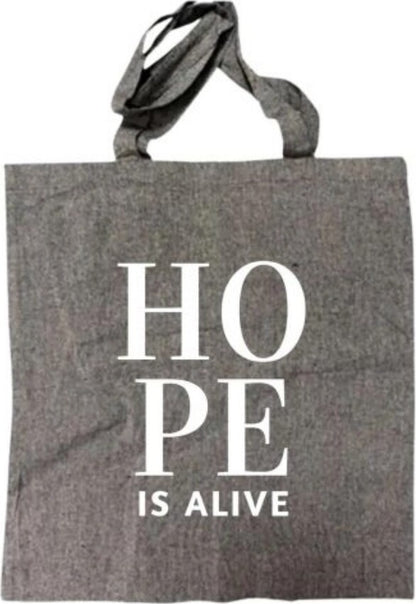 Hope Is Alive Recycled Organic Cotton Tote Bag [For Women & Girls]