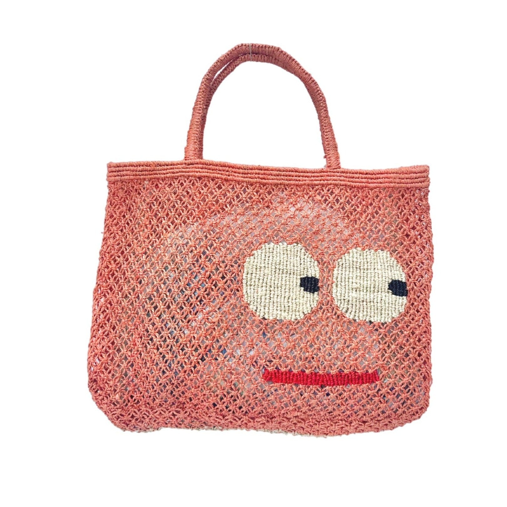 Big Eyes Jute Bag S Peach - Saffron Souk 4 The Jacksons