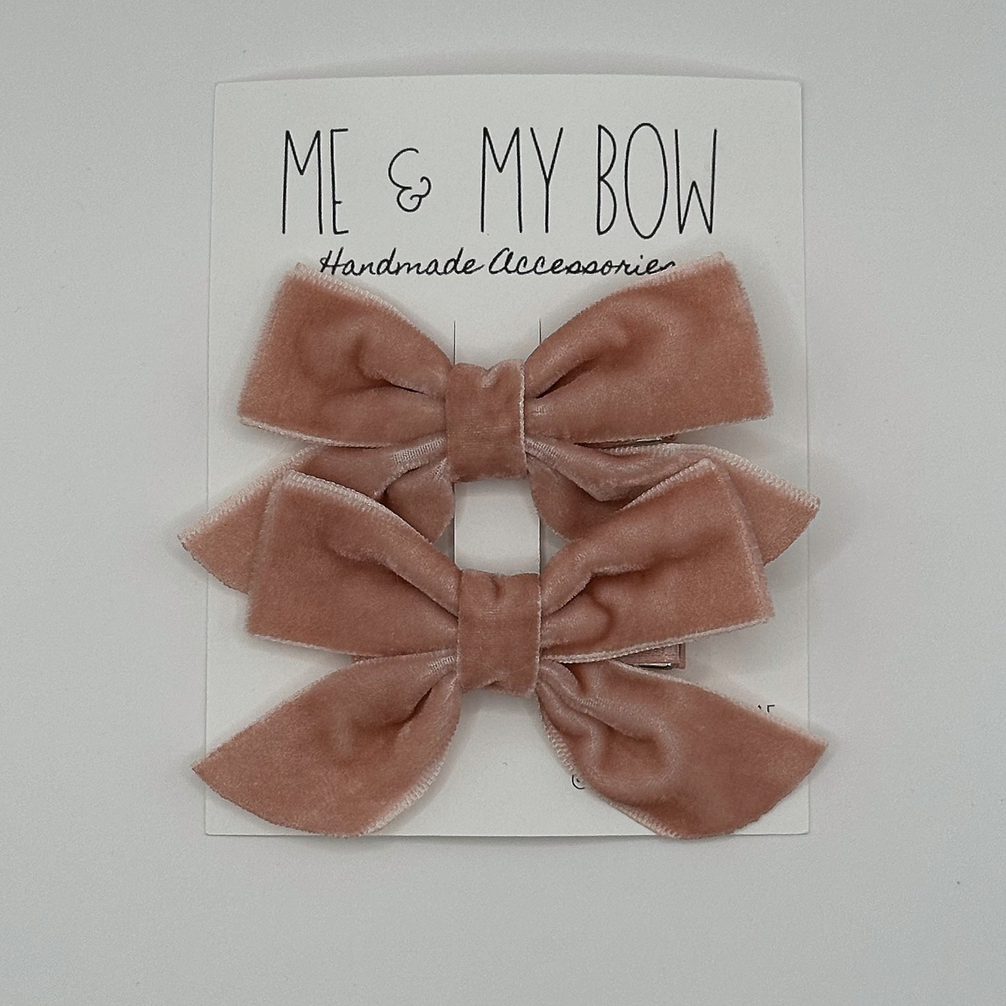 Bestseller | VELVET BUTTERFLY BOWS for Girls | Set of 2 Hair Clips | Perfect to Match Dresses and Outfits | Pink Series