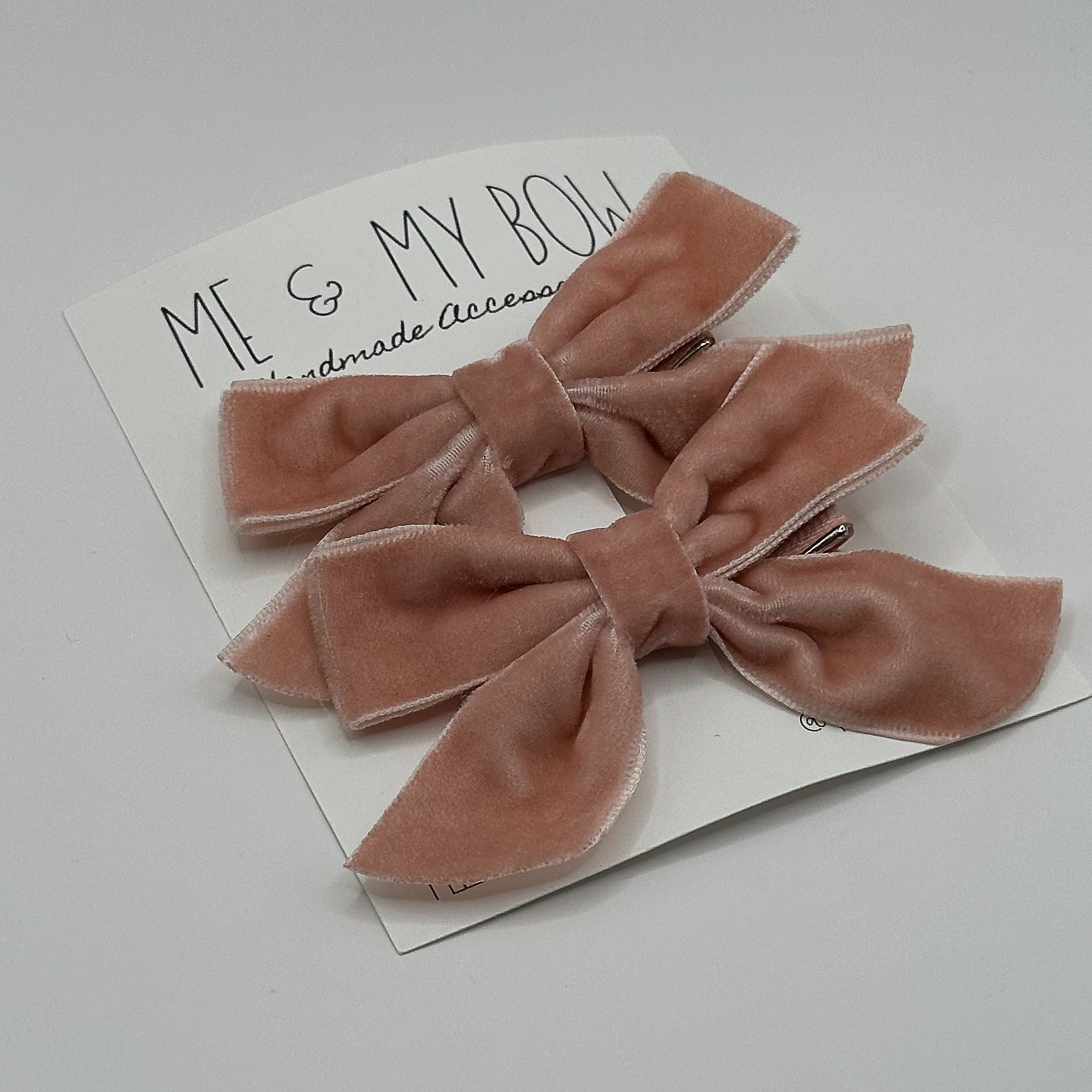 Bestseller | VELVET BUTTERFLY BOWS for Girls | Set of 2 Hair Clips | Perfect to Match Dresses and Outfits | Pink Series